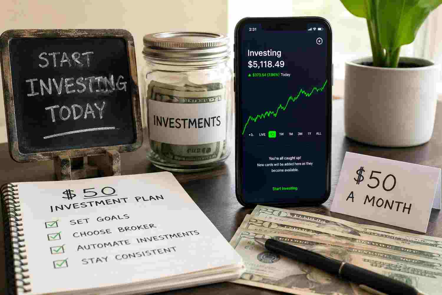 Start Investing With $50 a Month in 2026 Full Guide
